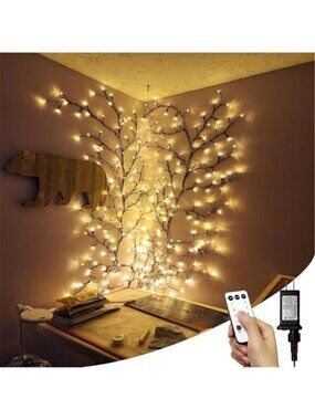 Willow Vine Lights LED Wall Decor Branch Lights Remote Indoor Bedroom Decor